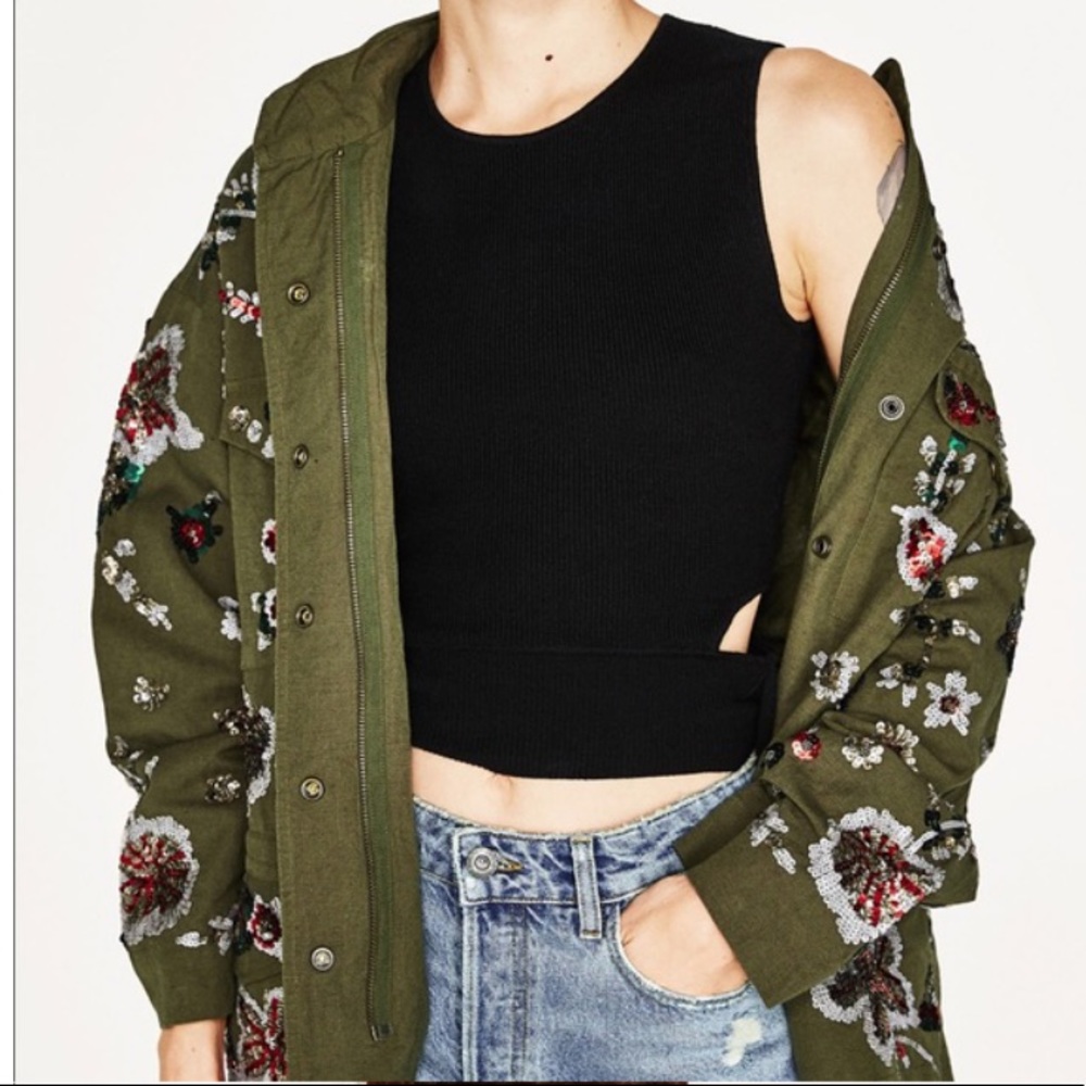 Sequin military jacket